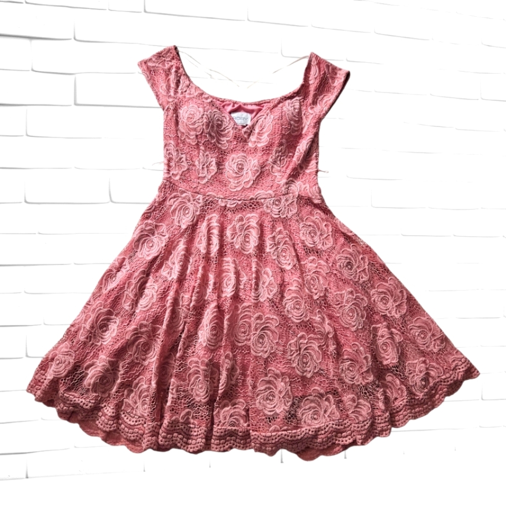 Roxy Mini Dress Peach Color Size Medium